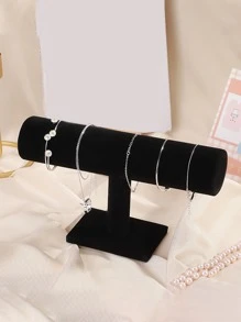 1pc Plain Jewelry Display Rack - Black - View 2
