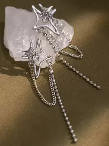 Rhinestone Decor Earrings