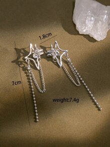 Rhinestone Decor Earrings