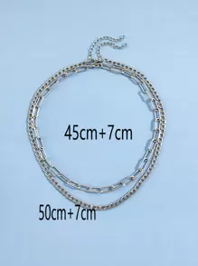 2pcs Minimalist Chain Necklace