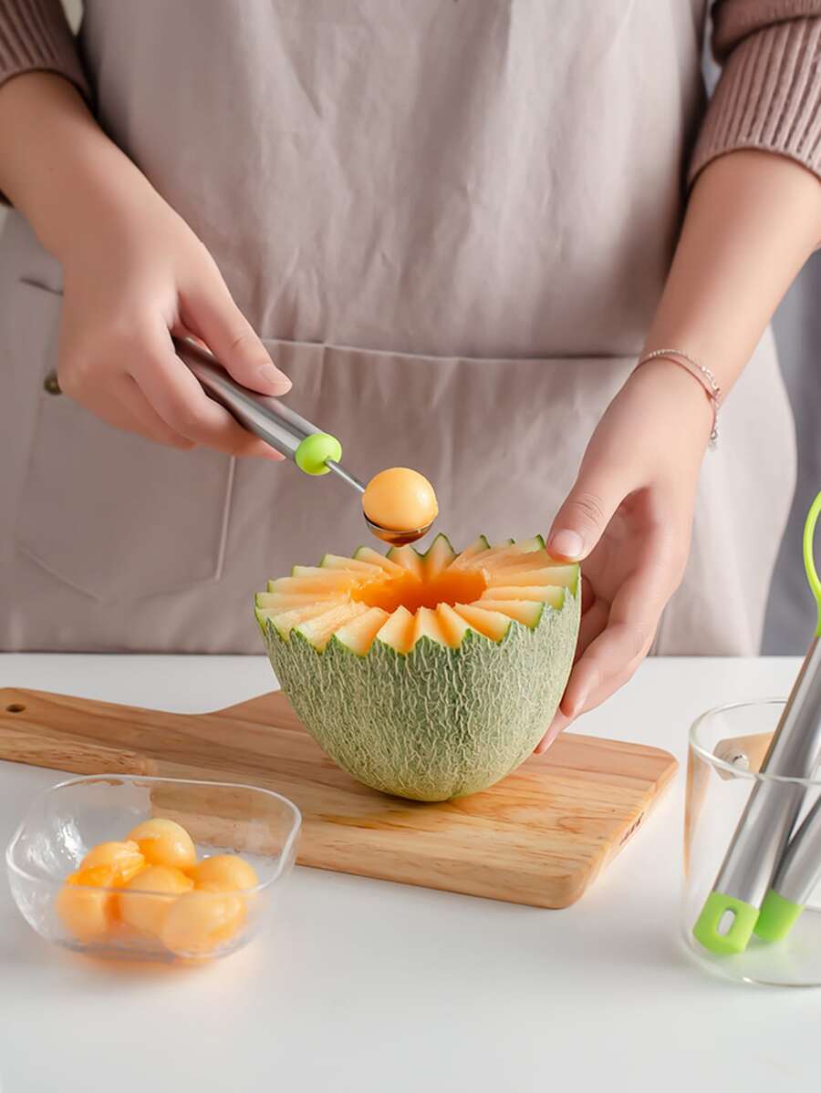 3pcs Stainless Steel Random Melon Ball Maker - Multicolor - View 1