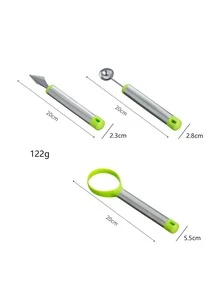 3pcs Stainless Steel Random Melon Ball Maker - Multicolor - View 3