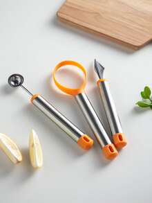 3pcs Stainless Steel Random Melon Ball Maker - Multicolor - View 6