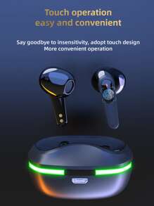 耳機無綫耳機運動耳機防水立體聲，手機高保真立體聲音樂帶麥克風兼容蘋果 小米 - 黑色 - 查看 4