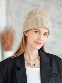 Gorro minimalista unicolor - Beis - Ver 3