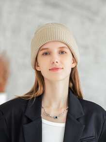 Gorro minimalista unicolor - Beis - Ver 4