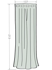 1pc Solid Outdoor Curtain - Dark Grey - View 6