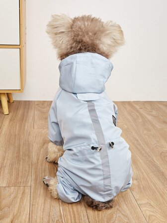 BONAPET Impermeable Azul Para Mascotas Con Cuatro Patas