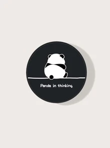 Giá đỡ điện thoại độc lập in hình gấu trúc hoạt hình - Đen và trắng - Xem 1