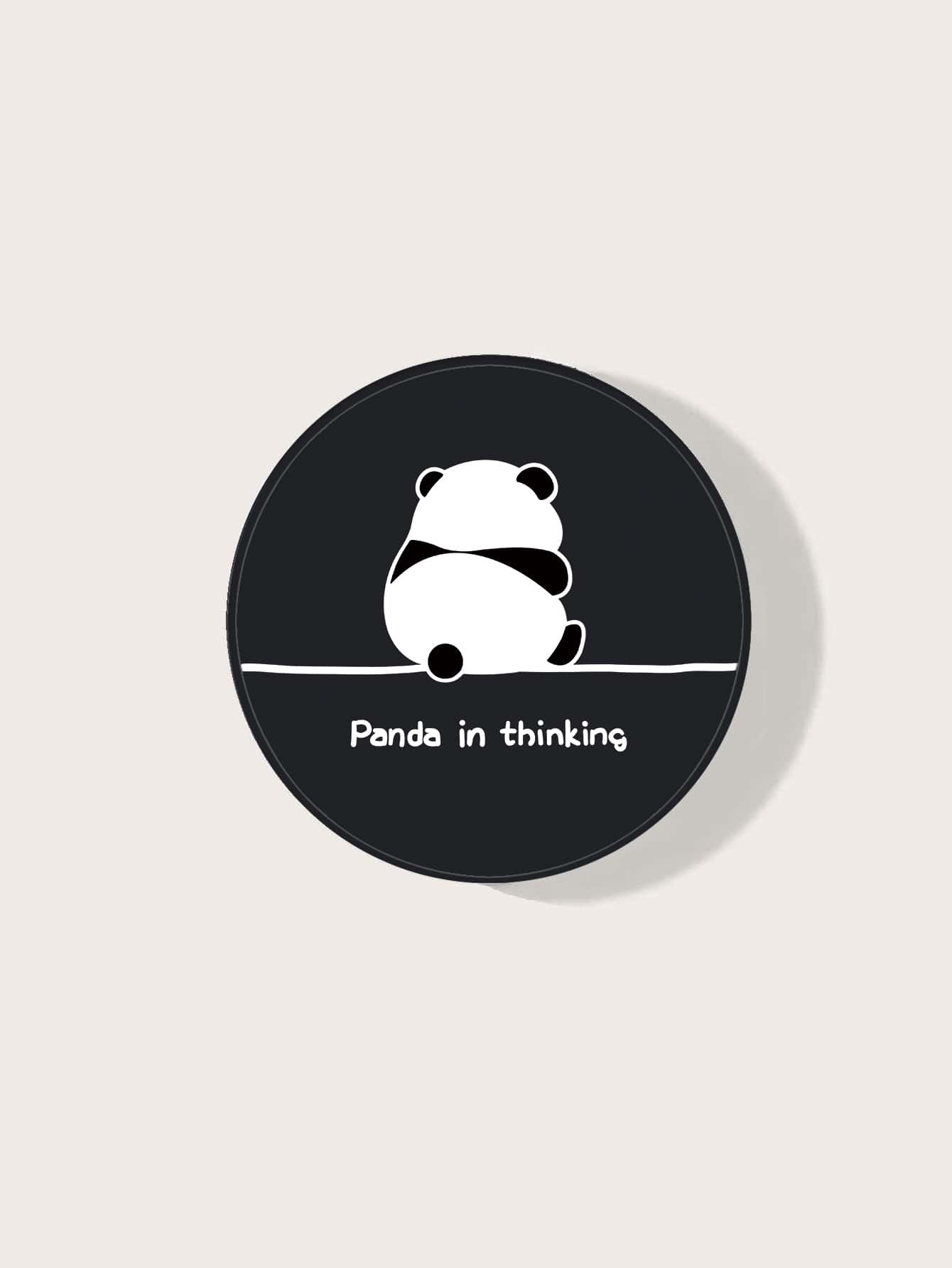 Giá đỡ điện thoại độc lập in hình gấu trúc hoạt hình - Đen và trắng - Xem 1