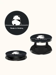 Giá đỡ điện thoại độc lập in hình gấu trúc hoạt hình - Đen và trắng - Xem 2