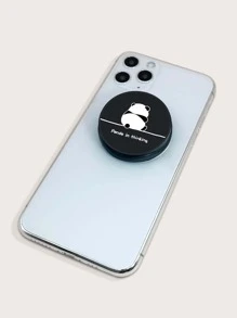 Giá đỡ điện thoại độc lập in hình gấu trúc hoạt hình - Đen và trắng - Xem 5