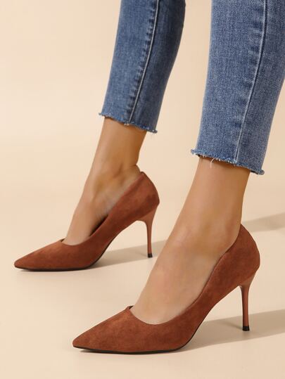 Rust colored suede pumps clearance