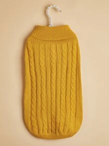 Solid Pet Sweater - Yellow - View 2