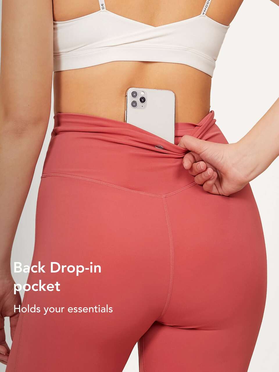 31" FeatherFit™ Yoga Pilates Flare Leggings Crossover Waist Split Hem Bootleg Pants With Back Drop-In Pocket
