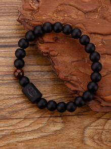 1入組12星座細節串珠手鍊 - 黑色 - 查看 6