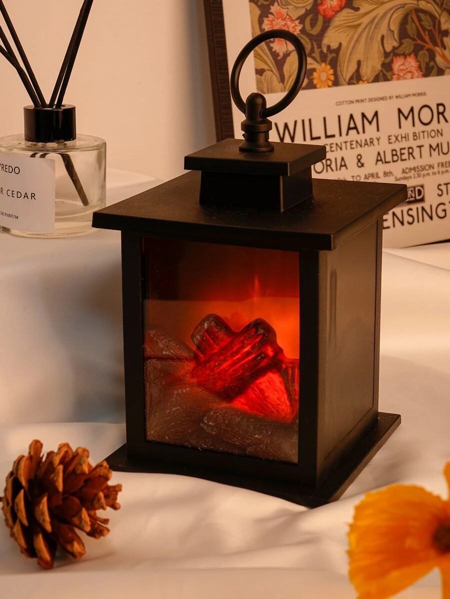 1 pieza Decoración chimenea LED linterna