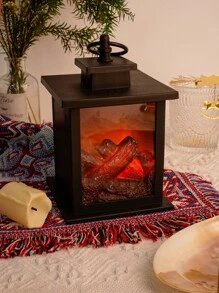 1 pieza Decoración chimenea LED linterna