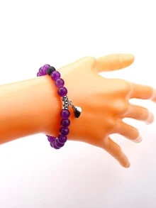2 cái Cặp Đôi Từ Trái Tim Trang Trí Nội Thất Vòng Tay Cườm - Nhiều màu - Xem 6
