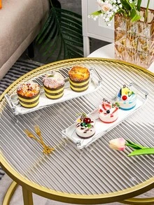 1 szt. Marmurowa taca na przekąski - Wielokolorowe - Zobacz 1