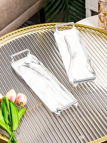 1 szt. Marmurowa taca na przekąski - Wielokolorowe - Zobacz 5