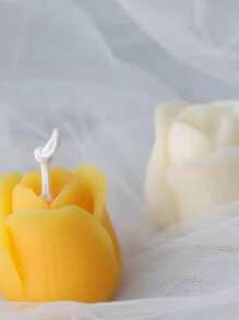 1pc Flower Shaped DIY Silicone Mold - White - View 3