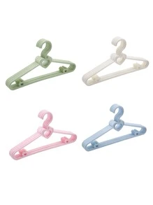 5pcs Heart Detail Random Color Clothes Hanger - Multicolor - View 2