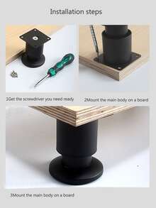 1pc Stainless Steel Furniture Rack - Black - View 6