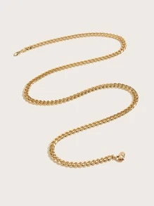 1 Peça Corrente de Cintura Feminina com Pingente de Coração, Corrente Plana, Corrente Lateral, Adequada para Casamentos, Festas e Uso Diário, Múltiplos Tamanhos, Adequada para Pessoas Plus Size, Festa, Halloween, Dia dos Namorados, Verão, Escola, Outono, Halloween