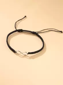 Pulsera de decoración infinita para hombres de moda y popular para regalo de joyería y para una apariencia elegante - Negro - Ver 2