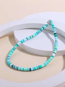 撞色串珠項鏈 - 彩色 - 查看 4