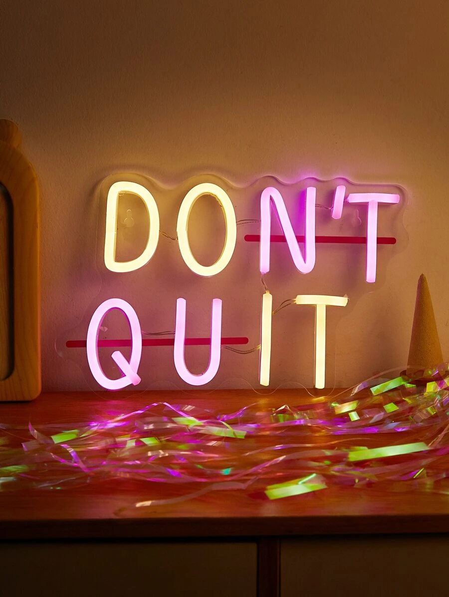 1pc Slogan Design Neon Light - Multicolor - View 1
