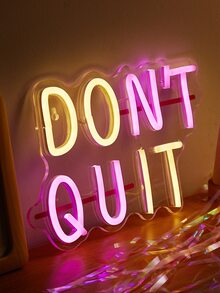 1pc Slogan Design Neon Light - Multicolor - View 2