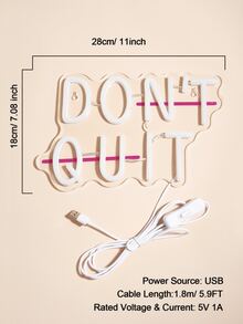 1pc Slogan Design Neon Light - Multicolor - View 5