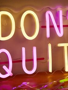 1pc Slogan Design Neon Light - Multicolor - View 6
