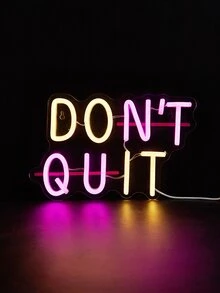 1pc Slogan Design Neon Light - Multicolor - View 7