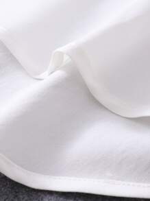 女孩荷葉袖腰帶襯衫 - 白色 - 查看 7