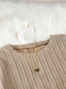 Girls High Low Hem Tee & Allover Print Tank Dress - Multicolor - View 5