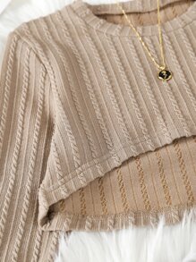 Girls High Low Hem Tee & Allover Print Tank Dress - Multicolor - View 6