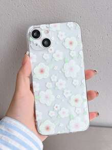 花卉圖案透明手機殼 - 彩色 - 查看 1