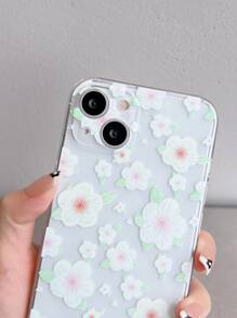 花卉圖案透明手機殼 - 彩色 - 查看 3