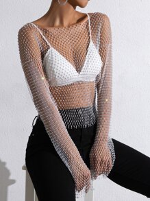 Zolique Áo nữ cắt màu trơn Hấp dẫn - trắng - Xem 3