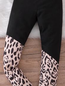 Toddler Girls Leopard Print Leggings - Multicolor - View 5