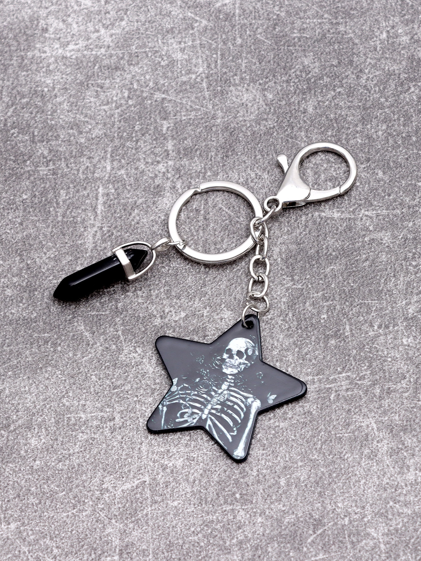 【BADBLOOD】Bad Rhombus Keyring - Shiny Silver Spur Rowel Bucking Horse Key Ring - Sterling Silver – Tom