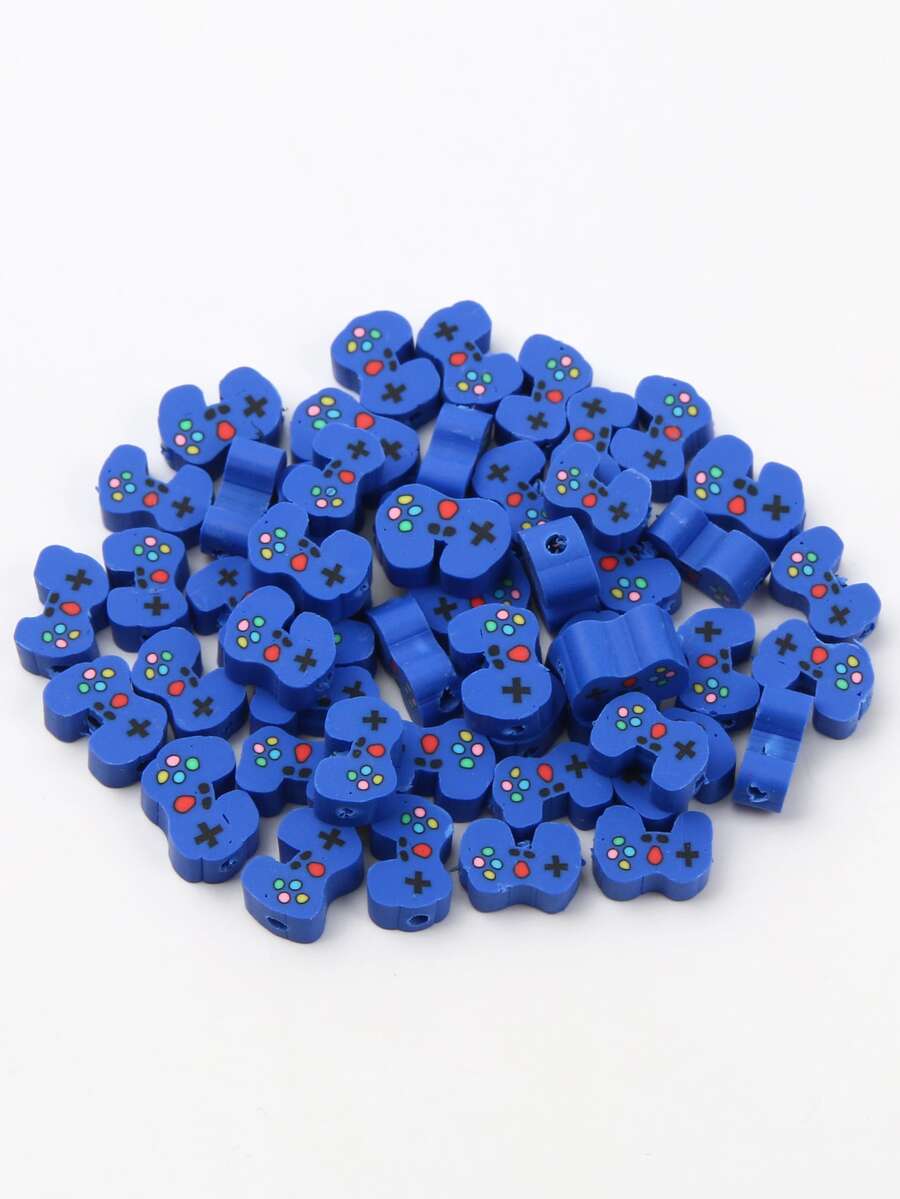 50入組遊戲控制器形狀軟黏土珠子適用於DIY手鍊製作 - 彩色 - 查看 1