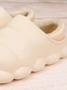 pueenb Zuecos de trabajo con forro térmico - Beis - Ver 3