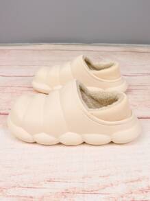 pueenb Zuecos de trabajo con forro térmico - Beis - Ver 6