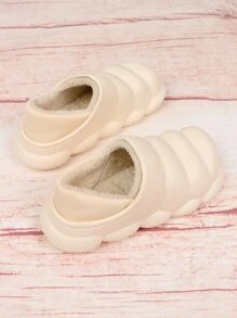 pueenb Zuecos de trabajo con forro térmico - Beis - Ver 8