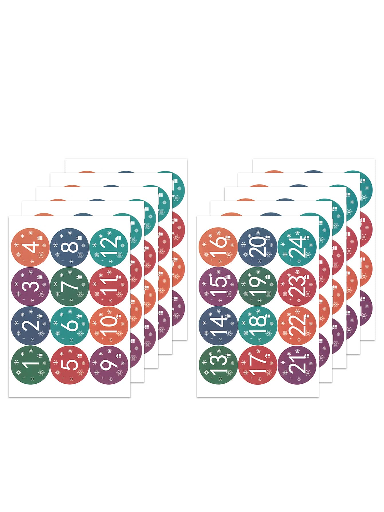 10pcs Number Print Sticker | SHEIN USA