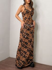 SHEIN ICON Floral Print Maxi Skirt - Multicolor - View 5